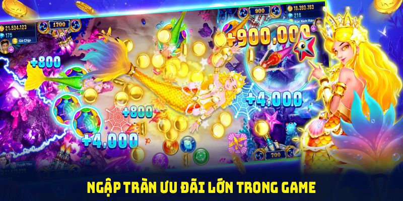 Ngập tràn ưu đãi lớn trong game bắn cá xèng